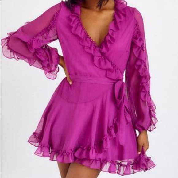 DO+BE Dresses & Skirts - NWT - Argonna Ruffle Detail Berry Mini Dress